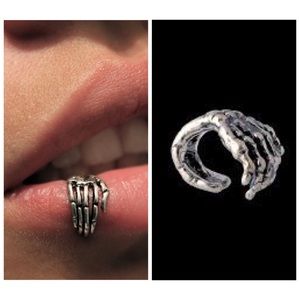 Skeleton Hand Cuff for Ear or Lip Antique